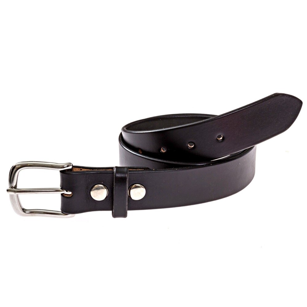 Amish Made FULL GRAIN 1.5" Men's Leather Belt, Black - Classic Durable Genuine